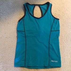 Teal Marmot built in support sleeveless shirt